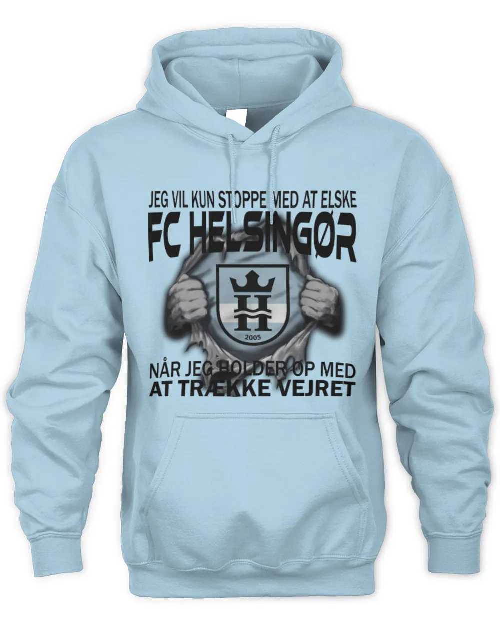 FC Helsingor I will stop DEN Unisex Hoodie light-blue s